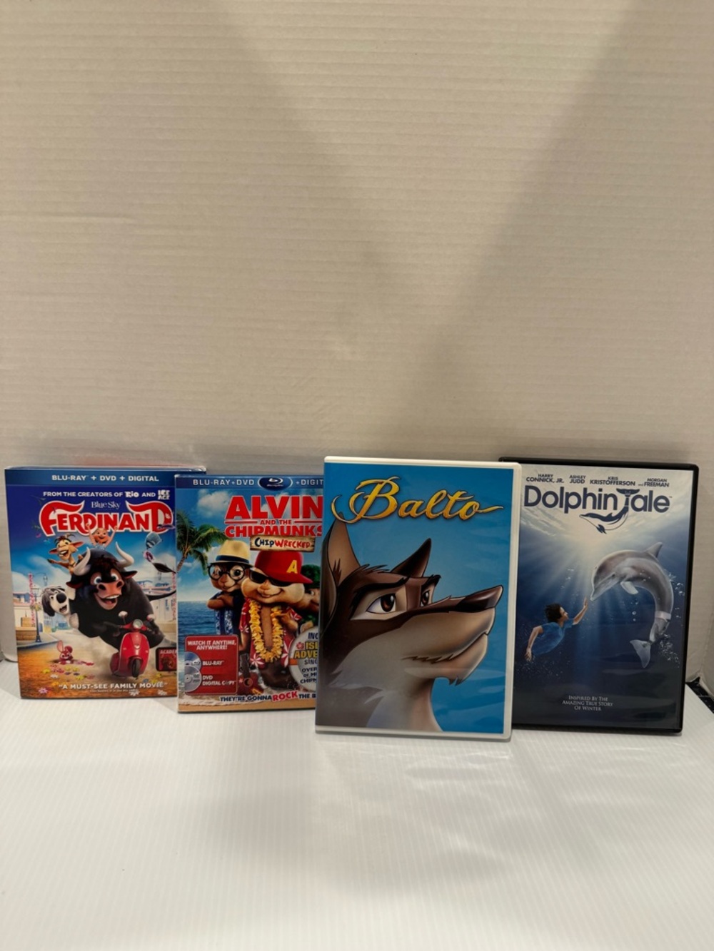 Bundle of family animal DVDs/Blu-Rays. Ferdinand is new in the shrink wrap.